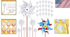 Celebrate with 50 Patriotic Blank Pinwheels – DIY Craft Kit for All Seasons