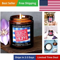 50th Birthday Candle Gifts for Her and Him Funny Gag Present Lavender Scented