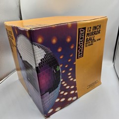 Mirror Disco Ball 12 Inch Silver Party Disco Ball with Hanging Ring Luma Series