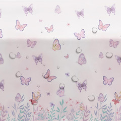Butterfly Party Tablecloth Decorations, 3Pcs Disposable Floral Butterfly Party T