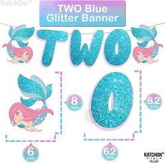 Mermaid 2nd Birthday Decorations For Girl – Pack of 8