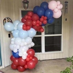 Red White and Blue Balloons 60pcs, 4th of July Patriotic Balloons Red Dark Li…