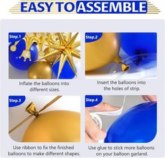 Birthday Decorations Balloons Banner Foil Balloons for Men 121pcs Royal Blue …
