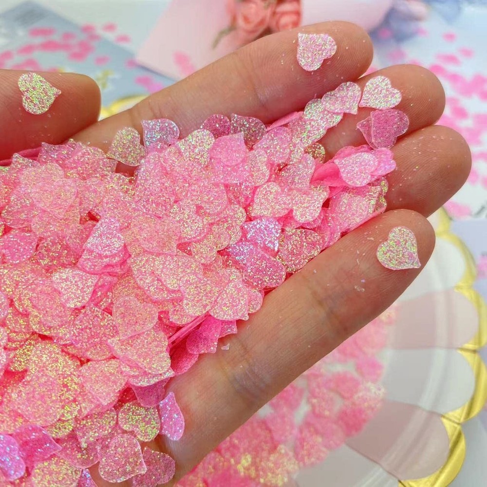 2500 PCS Red Love Heart Shaped Glitter Confetti Valentines Anniversary Decor