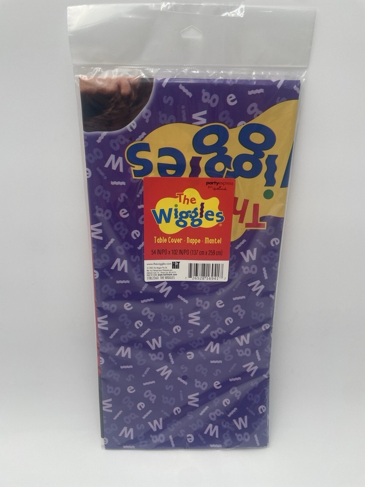 The Wiggles TV Show Plastic Table Cover Cloth 54″ x 105″ 2005 Birthday Party NOS