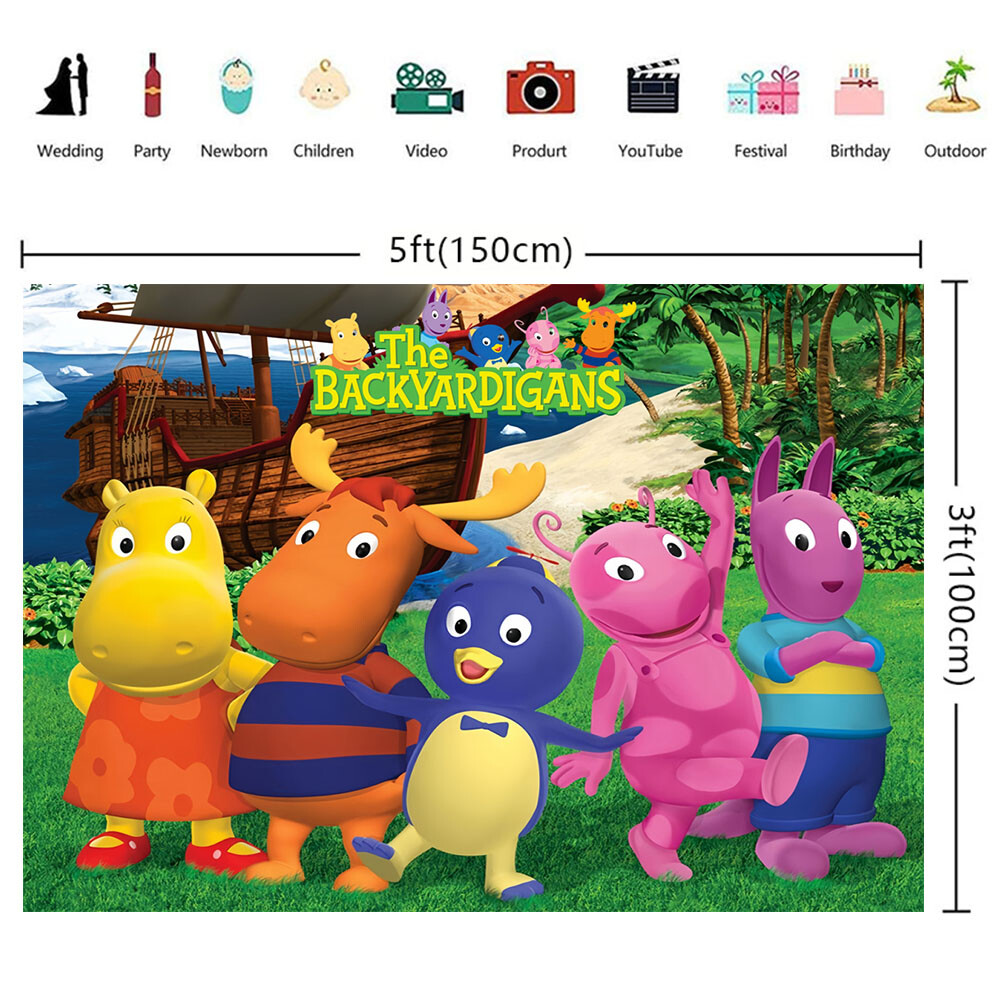 The Backyardigans Party Supplies Backdrop Banner Party Decor Birthday Gift