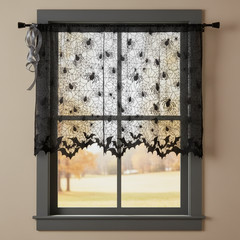 Halloween Lamp Shade Cover/ Fireplace Lace Cobweb with Spider Gothic Party Decor