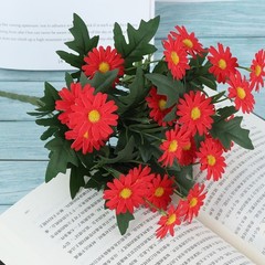 35cm Artificial Daisy Bouquet with Flexible Wire Stems for Home Office Garden