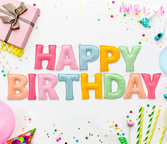 Pre-Strung 3D Pastel Felt Happy Birthday Banner, Handmade Macaron Color Birthday