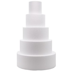 5 Tier Round Foam Cake Dummy Decorating 4“ 6” 8“ 10” 12“ Supplies for Wedding…