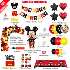 Mickey Mouse Birthday Decorations, Balloon Arch Garland kit,