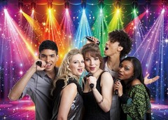 Disco Rainbow Stage Backdrop Colorful Music Photo Background Party Banner Decor