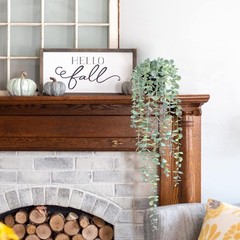 Fake Hanging Plant Eucalyptus Artificial Faux Plants Indoor Small Wall Green