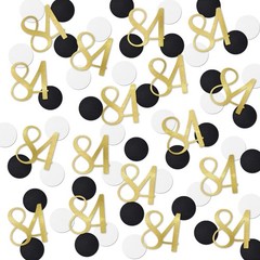 200 PCS Gold Glitter 84 Confetti 84th Birthday Number Table Decoration