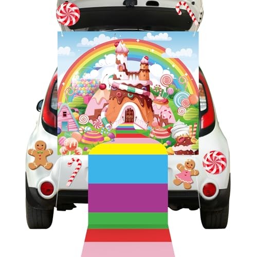 Fanfanwin 39 Pcs Halloween Trunk or Treat Car Decorations Kits Car Archway
