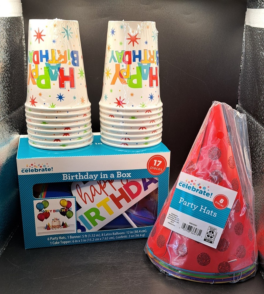 Complete Birthday Party Supplies Bundle – Includes Banner, Balloons, Hats & Cups