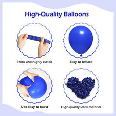 FOTIOMRG 110Pcs Royal Blue Balloon Garland Arch Kit, 18 12 10 5 Inch Royal Blue