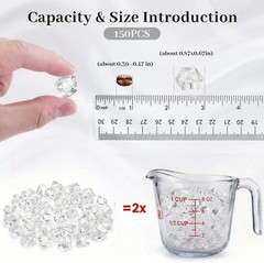 Fake Ice, 150PCS Fake Diamonds, Plastic Diamonds Acrylic Rocks Vase Fillers f…
