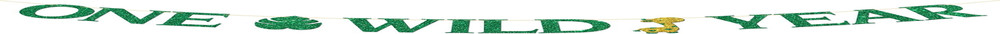 One Wild Year Banner – Jungle Wild Safair Animal Giraffe One Year Old Birthday P