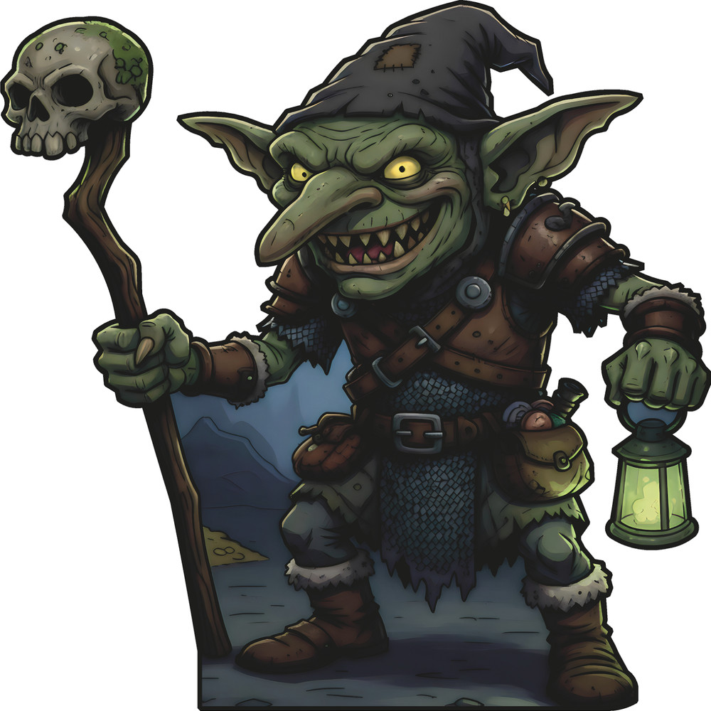 SP13563 Cave Ring Lord Goblin Creature Fantasy Halloween Cardboard Cutout Stande
