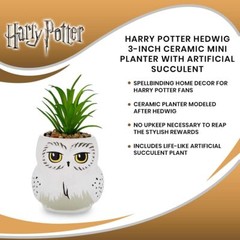 Harry Potter Hedwig 3-Inch Ceramic Mini Planter with Artificial White