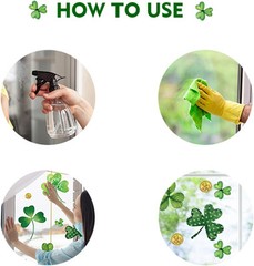 St Patricks Day Decorations,St Window Clings 122 PCS Green