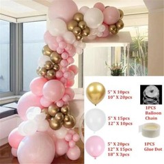 Light olive green blue Beige Metallic Gold Balloon arch kit for party decoration
