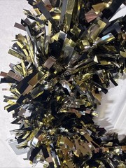 Graduation Wreath Metallic Black Gold Silver 17 Inch New