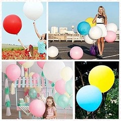 36 Inch Large Balloon, Assorted Colors Big Balloons 8 Pcs Helium Giant Latex …