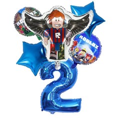 Robot Game Theme Balloon 6pcs Set For Birthday Decoration And Fast Shipping USA