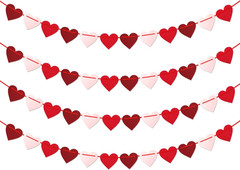 Hot-Pink Rose-Gold Party-Decorations Heart Garland – 40FT Girls Birthday Hanging