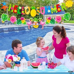 , Hello Summer Banner – 10 Feet, Pack of 2 | Luau Party Decorations | Hello S…