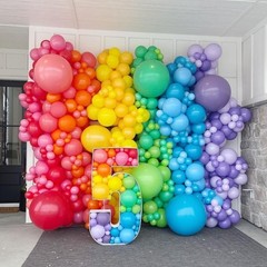 Assorted Rainbow Latex Balloons, 100 Pack 12 Inch round Helium Bright Color Ball