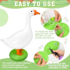 Pack6 Inch Giant Inflatable PVC Silly Goose Decor Large White Goose Balloons 2