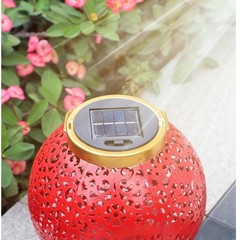 Garden Decoration Solar Lantern Iron Hanging Light Chinese Style Design