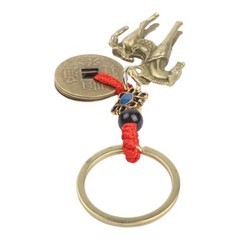 Feng Shui Charm Brass Horse Keychain Feng Shui Figure Metal Alloy Finish