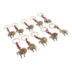 Feng Shui Charm Brass Horse Keychain Feng Shui Figure Metal Alloy Finish