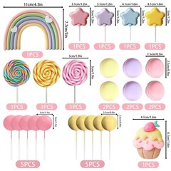 Candyland Cupcake Toppers Candy Cake Topper Sweet One Cake Topper Party Decor