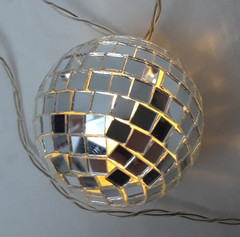 Mirror Ball Disco Ball Garland Decoration 66 » Lighted by Battery Decoration