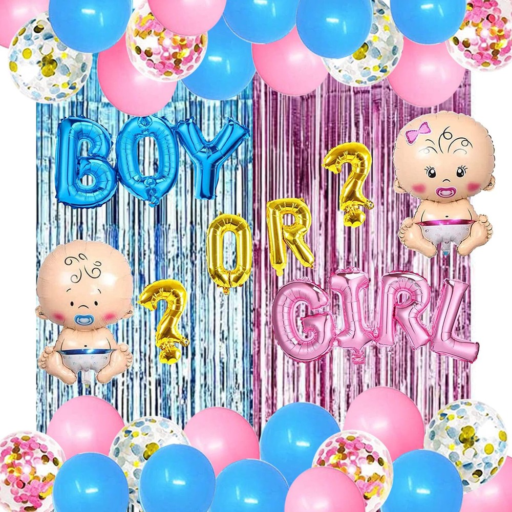 Gender Reveal Decorations Boy or Girl Gender Reveal Party Supplies Kit