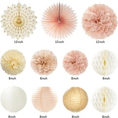 Champagne-Gold Beige Fall Boho Birthday Party-Decorations – 21pcs Autumn Neut…