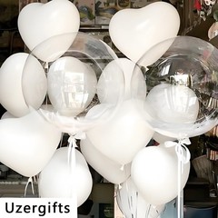 Bobo Balloons 25 Packs, 24 Inch Helium Style Transparent Bubble Bobo Balloons…