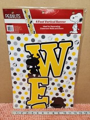 Eureka Peanuts 4 Foot Vertical Banner Peanuts Snoopy Classroom & Doors Banner