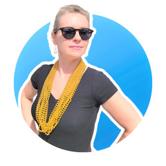 33″ Round Metallic Gold Beads Mardi Gras Necklaces (12 Pack) Sparkly, Shiny