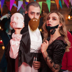 10 Pcs Fake Beards Costume Old Man Mustache Costume for Jesus Beard Halloween Fu