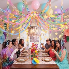 Fancy Princess Birthday Party Decorations Paper Chain Garland Strip Ceiling P…
