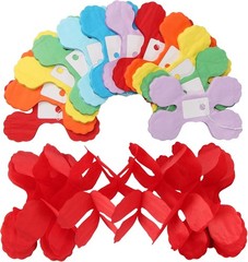 Rainbow Red-Orange Green-Blue Purple Streamers Garland – 12pcs Colorful Theme