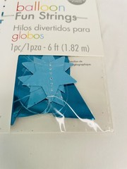 Its A Boy Blue Helium Balloon Fun Strings Tail 6 feet Long NEW
