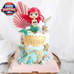 16 PCS Mermaid Cake Toppers for Mermaid under the Sea Themed Birthday Wedding Ba