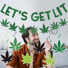 Weed Party Decorations for Adults Weed Marijuana 420 Decorations for Party Weed